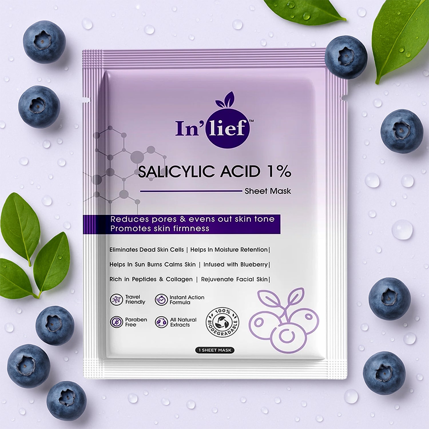 In’lief Salicylic Acid 1% Clarifying & Pore-Refining Facial Sheet Mask (1 Pc) In’lief Salicylic Acid 1% Clarifying & Pore-Refining Facial Sheet Mask (1 Pc)